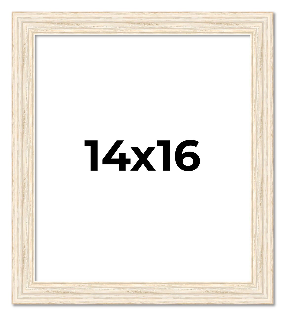 14x16 Wide Barnwood Picture Frame with UV-Resistant Acrylic & Acid Free Backing, Available in 6 Paint Finishes - Grey, Brown, White, and Black
